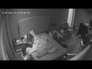 hidden camera in the room of a young couple